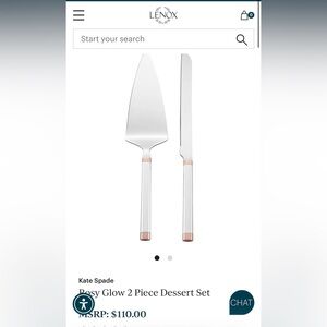 Kate Spade Rose Gold and Silver Dessert Set